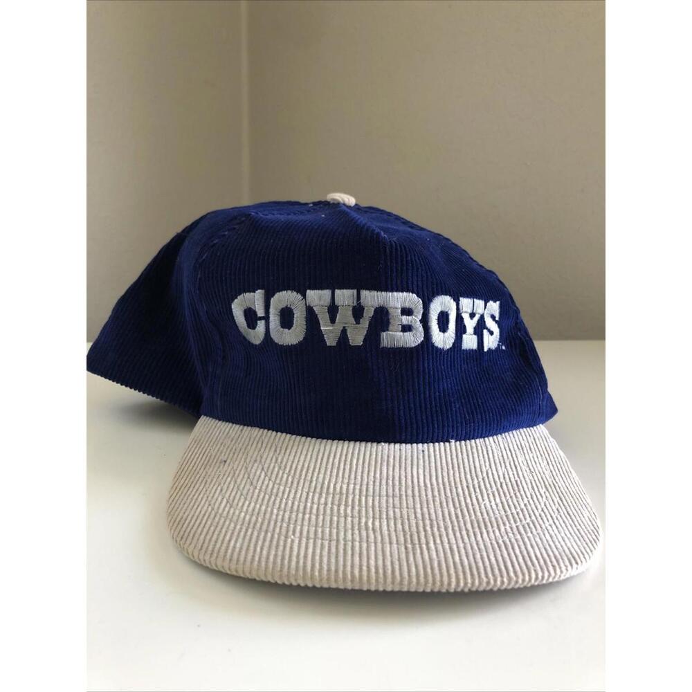 VTG 90s Dallas Cowboys Corduroy Hat Starline Snapback Hat NFL Aikman Smith P2